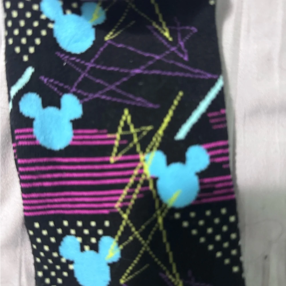 Disney Men's Mickey Mouse Socks - Black, Blue, and Purple
